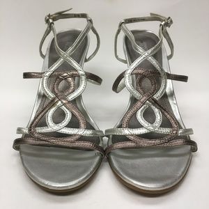 Kenneth Cole Reaction Silver Heel Sandals 9.5M(59)